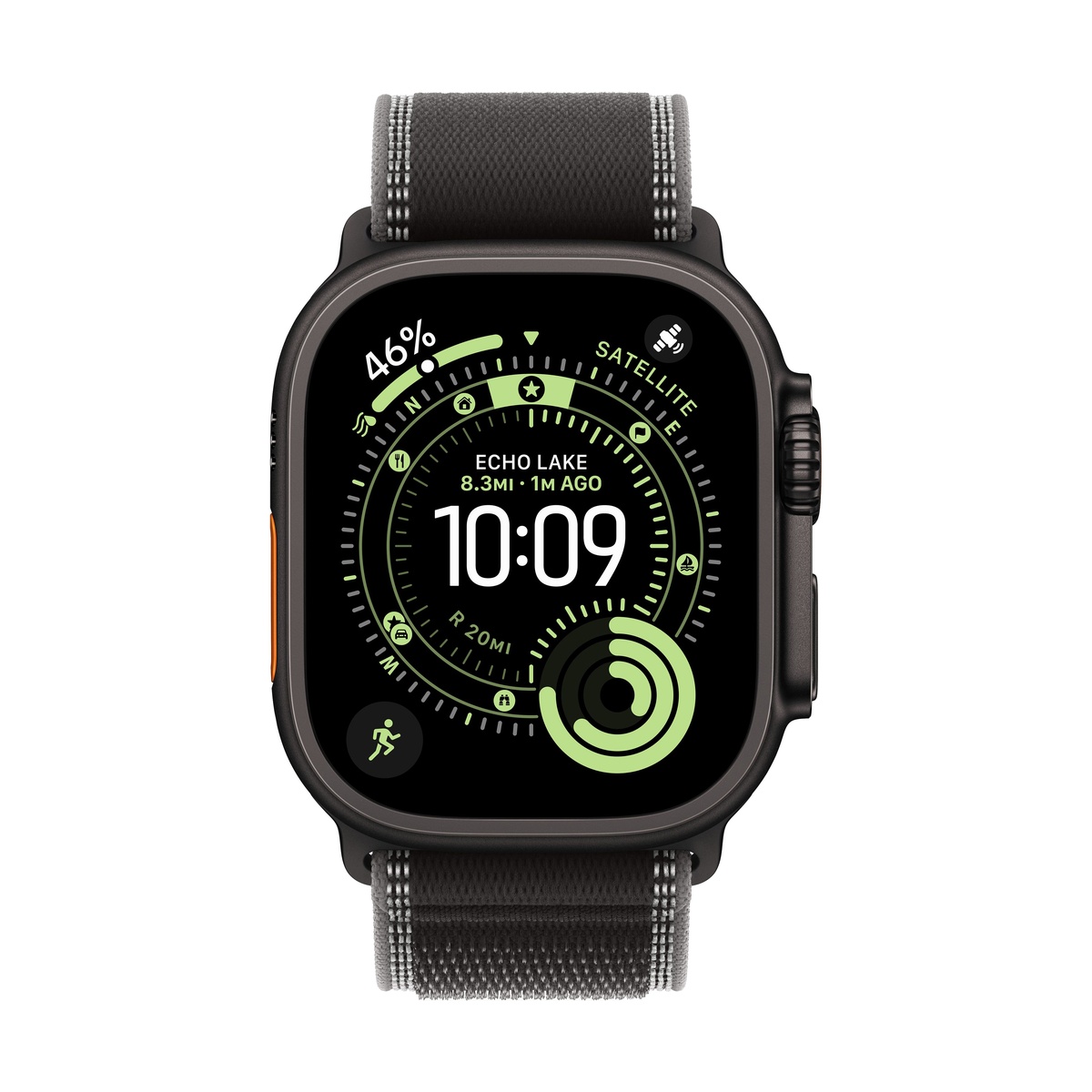 Купить apple watch ultra 3 (2025), 49 мм корпус из титана цвета «black», ремешок trail loop размера s/m цвета «black/charcoal» с доставкой