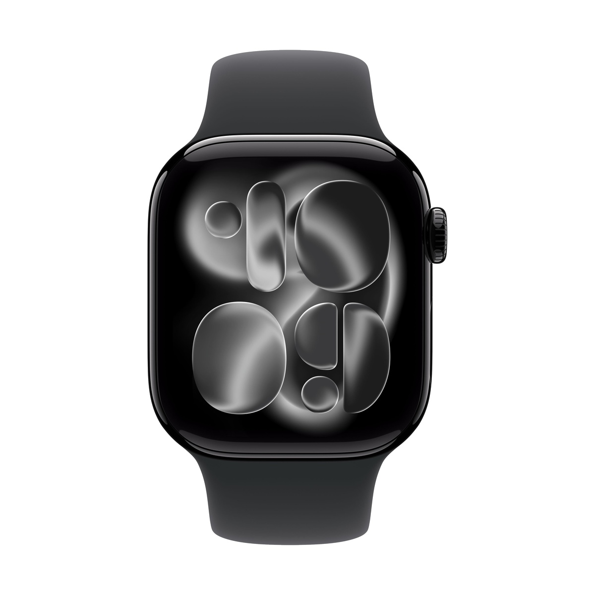 Купить apple watch series 11, 42 мм корпус из алюминия цвета «jet black», ремешок sport band размера s/m цвета «black» с доставкой