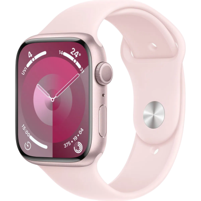 Купить apple watch series 9 41 мм корпус из алюминия розового цвета спортивный ремешок светло-розового цвета с доставкой