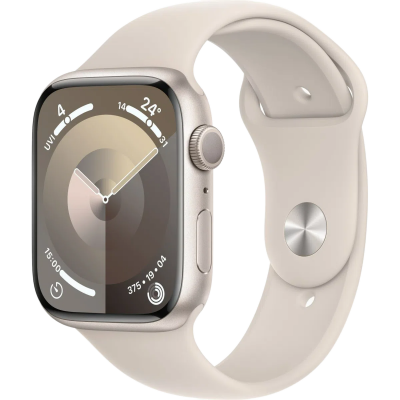Купить apple watch series 9 41 мм корпус из алюминия цвета сияющая звезда спортивный ремешок цвета сияющая звезда с доставкой