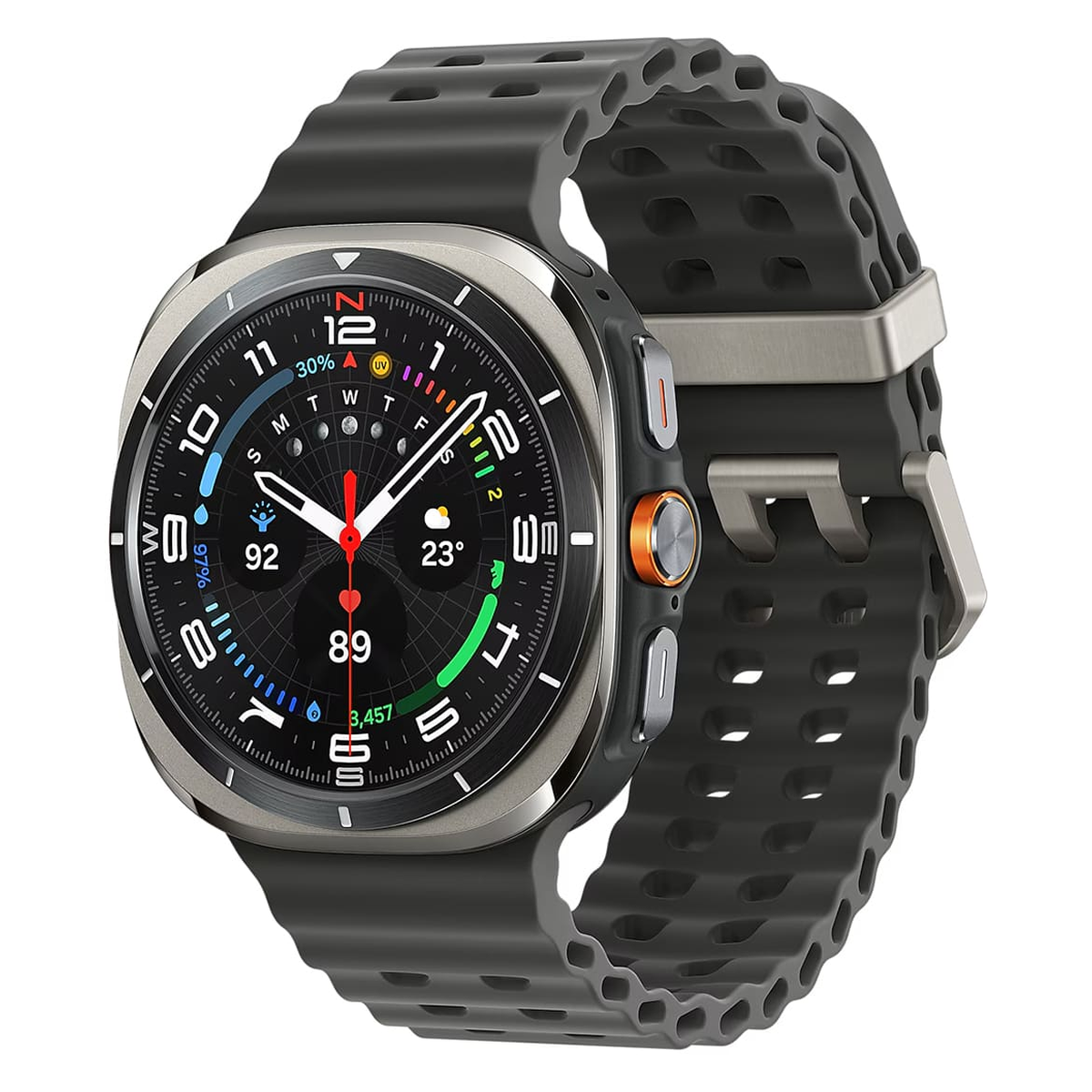 Купить часы samsung galaxy watch ultra 47 мм titanium silver, серебряный титан (2025) в Самаре