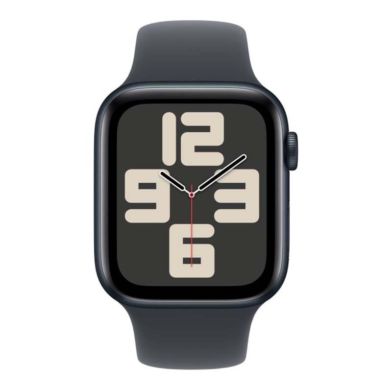 Купить apple watch se (2024), 44 мм корпус из алюминия цвета «midnight», ремешок sport band размера s/m цвета «midnight» с доставкой