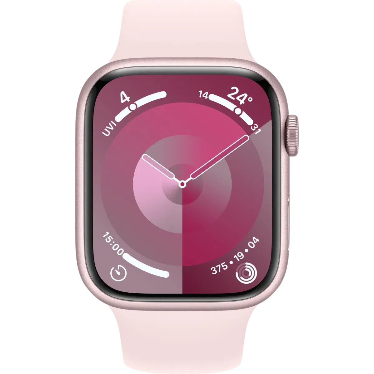 Купить apple watch series 9 41 мм корпус из алюминия розового цвета спортивный ремешок светло-розового цвета с доставкой