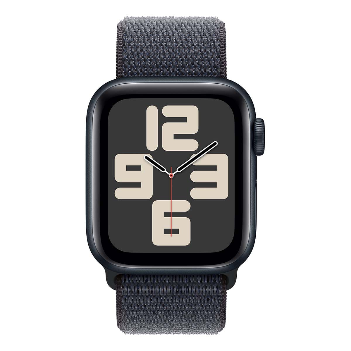 Купить apple watch se (2024), 40 мм корпус из алюминия цвета «midnight», ремешок sport loop цвета «ink» с доставкой