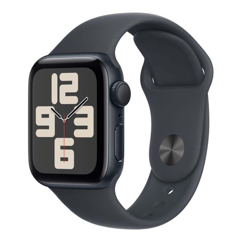 Купить apple watch se (2024), 40 мм корпус из алюминия цвета «midnight», ремешок sport band размера m/l цвета «midnight» с доставкой