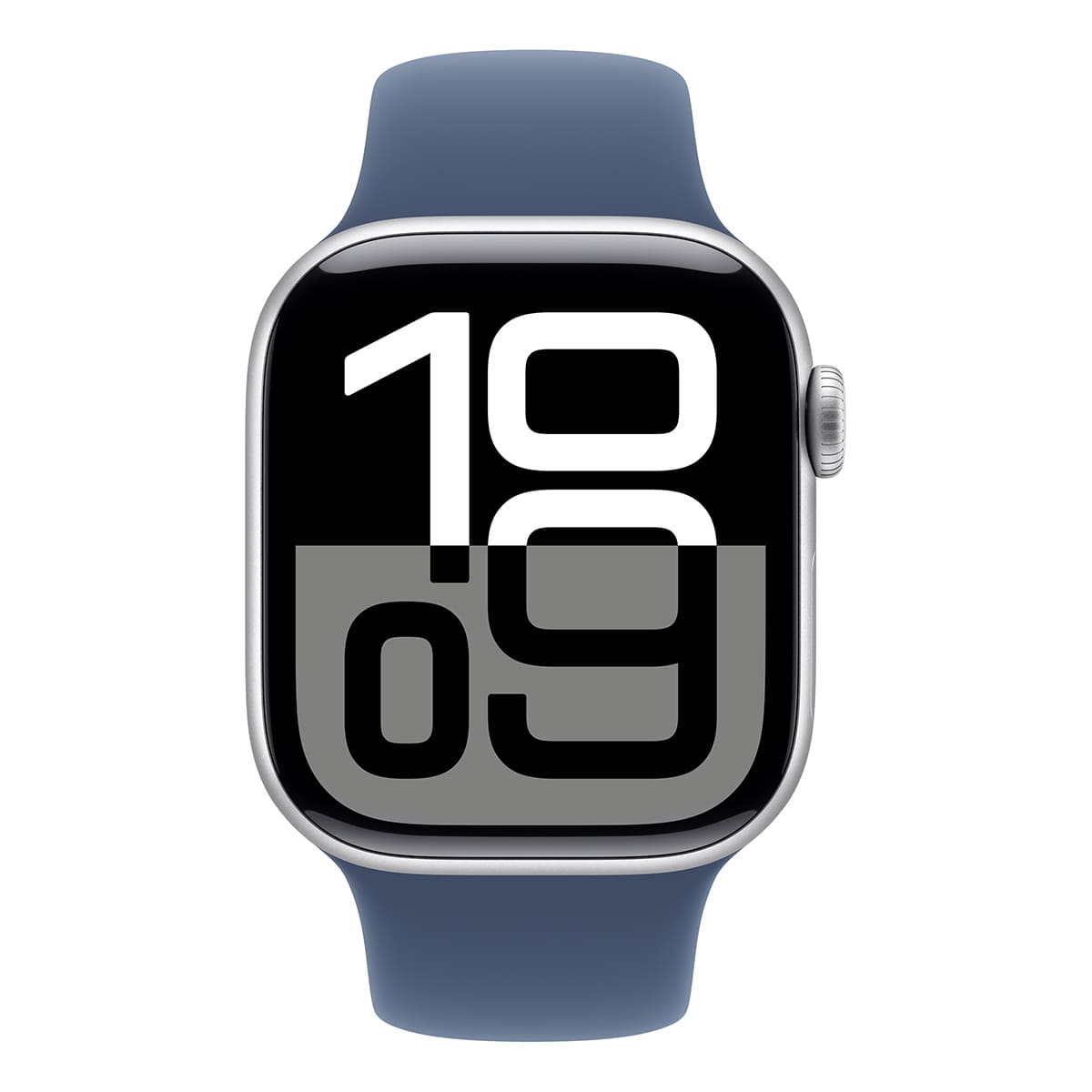 Купить apple watch series 10, 42 мм корпус из алюминия цвета «silver», ремешок sport band «denim» с доставкой